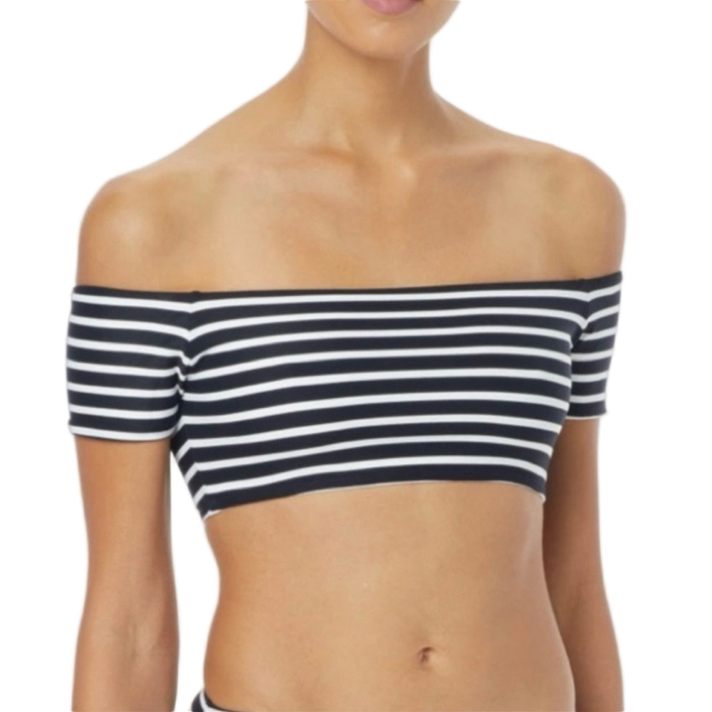 michael kors Striped Black and White bikini top extra small